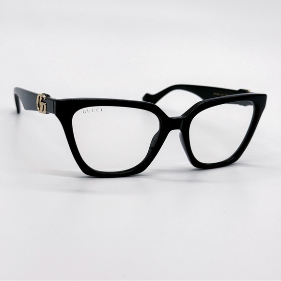 NEW GUCCI GG1542S 001 CAT EYE BLACK BROWN/CLEAR WOMEN SUNGLASSES GUCCI - Picture 9 of 16